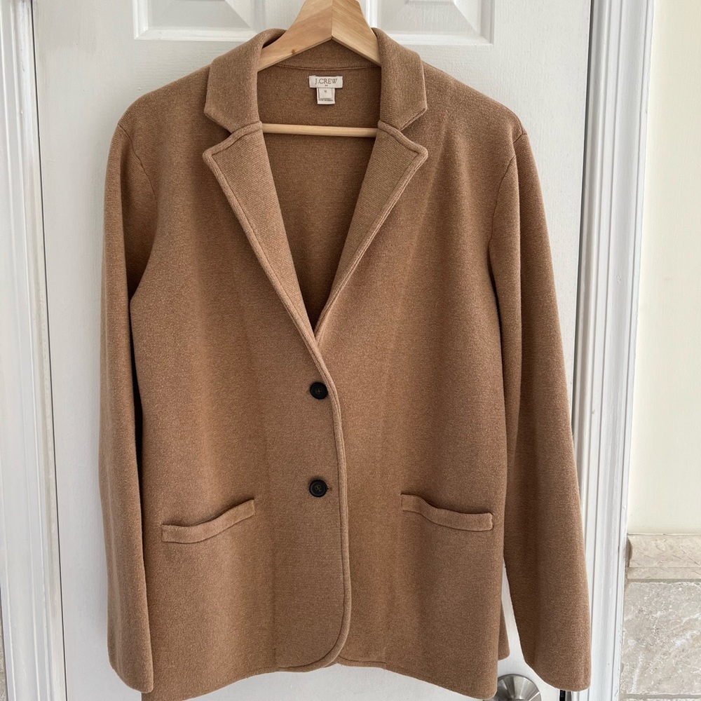 J. Crew Tan Sweater Blazer